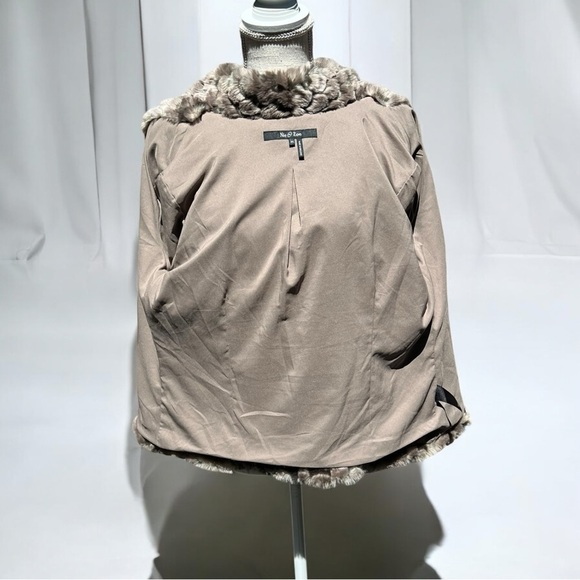 🌻Nic + Zoe Fancy Fluffy Faux Fur Collared Jacket Size Medium - Picture 11 of 13